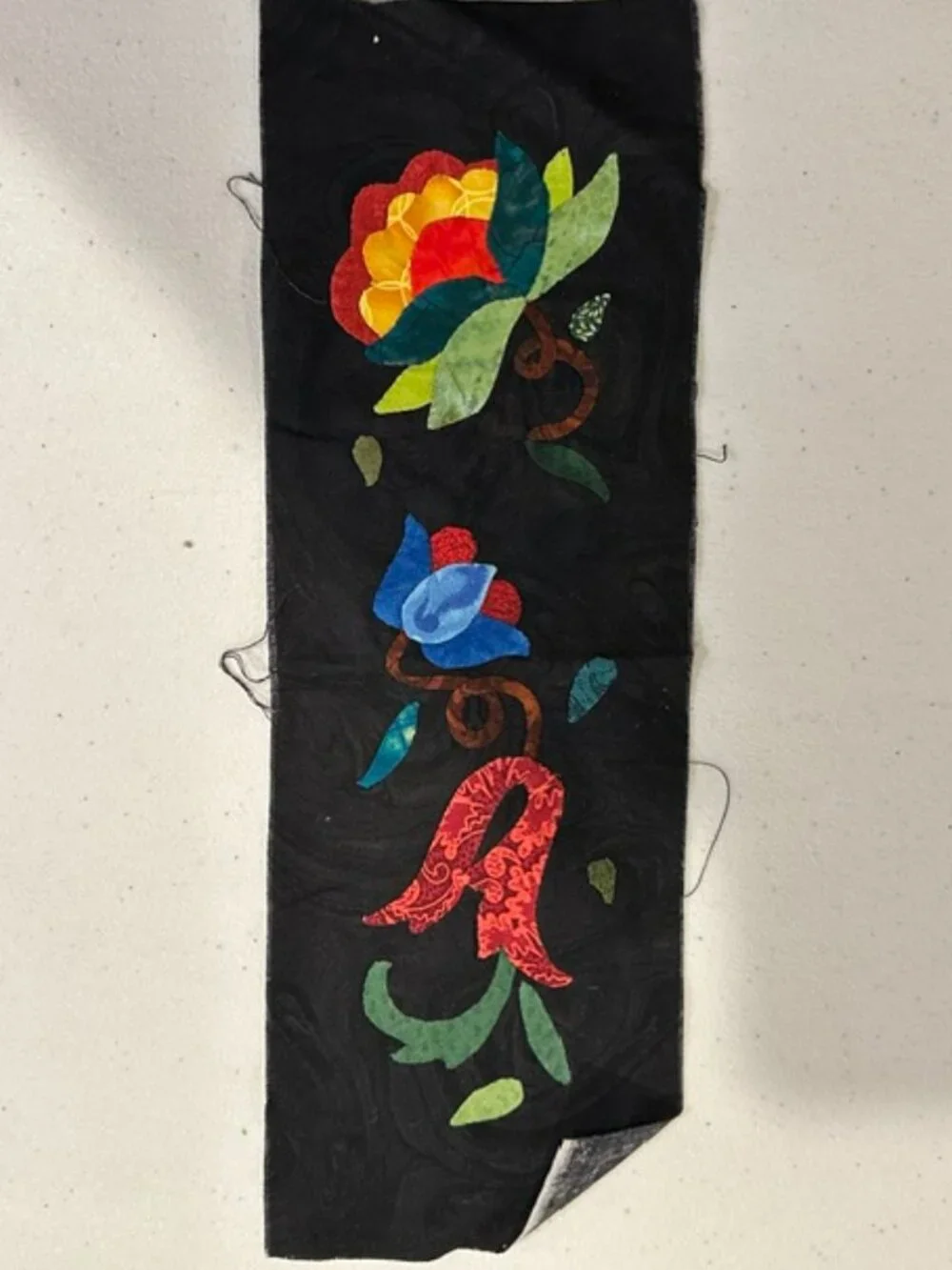 Project Ready, In-Progress, Handmade Applique Panel 5